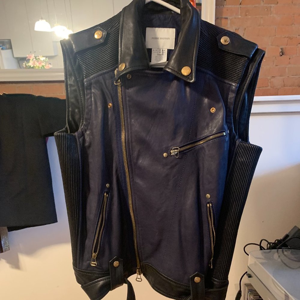 Leather Pierre Balmain Vest